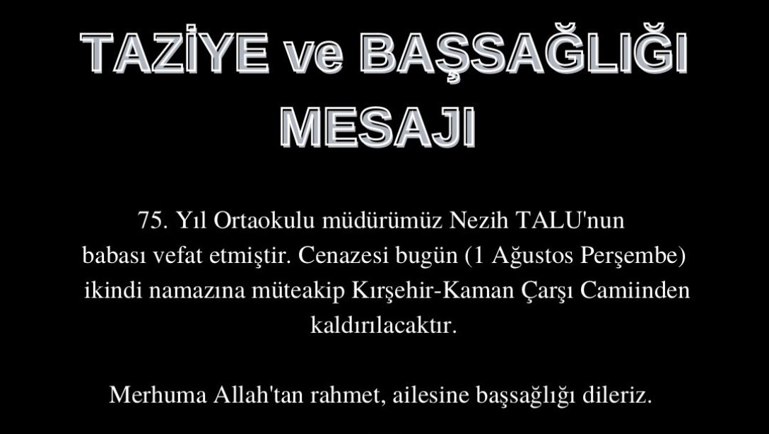 Taziye (Nezih TALU'nun Babası)