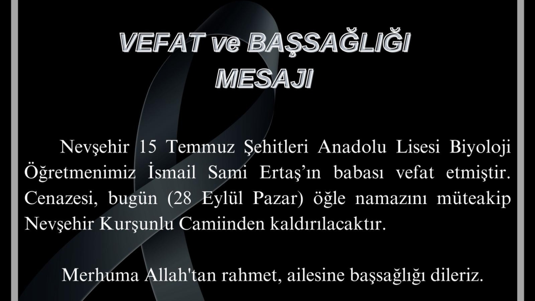 Taziye (Öğretmenimiz İsmail Sami Ertaş'ın Babası)