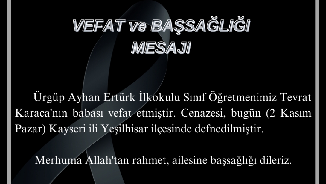 Taziye (Öğretmenimiz Tevrat Karaca'nın Babası)